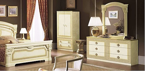 Συρταριέρα σε εκρού/χρυσό Μαίανδρος AIDA (AIV2)