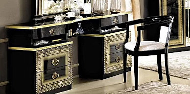 Vanity dresser black/gold AIDA (ABLG) CHEST OF DRAWERS/COMO