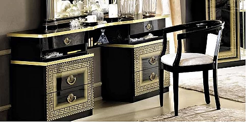 Τουαλέτα κρεβατοκάμαρας σε μαύρο-χρυσό AIDA (ABLG)
