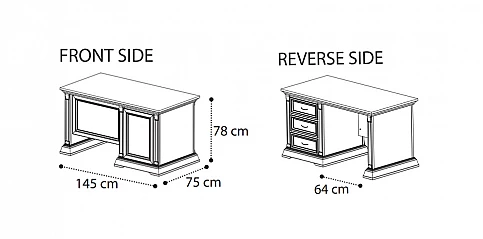 Γραφείο κλασικό Ιταλίας σε κερασιά TREVISO (TREV) *ΕΚΘΕΣΙΑΚΟ*