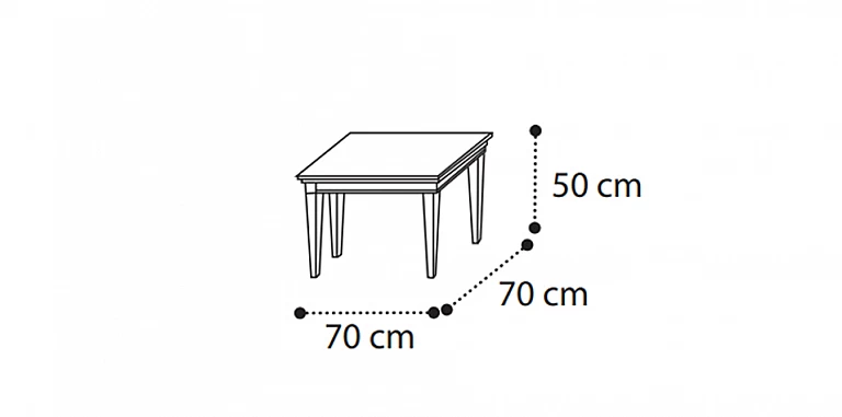 Τραπεζάκι πλαϊνό σε πατίνα με χρυσό φινίρισμα TREVISO (TREV2 ASH) ΒΟΗΘΗΤΙΚΑ ΤΡΑΠΕΖΑΚΙΑ