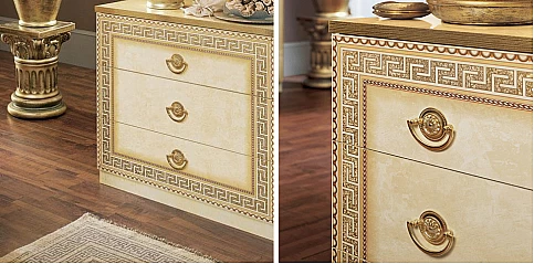 Συρταριέρα σε εκρού-χρυσό Μαίανδρος AIDA (AIVG)