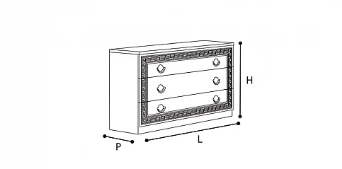 Σετ κρεβατοκάμαρας λευκό-ασημί AIDA (AIW5 SET)