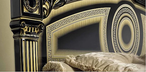 Σετ κρεβατοκάμαρας AIDA μαύρο-χρυσό (AIS3 SET)