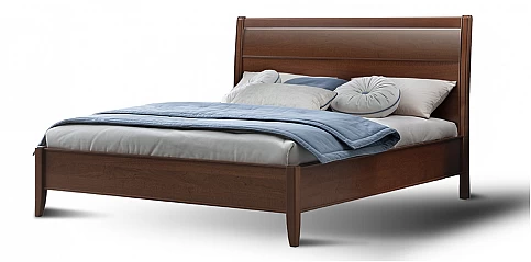 Κρεβάτι διπλό με αποθήκευση σε φινίρισμα καρυδιάς GIOTTO (DONKS1)