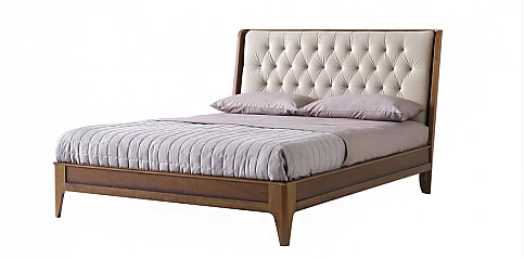 Κρεβάτι διπλό Ιταλίας GIOTTO σε φινίρισμα καρυδιάς (160Χ200) (GIOK)