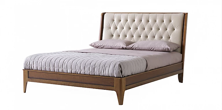 Κρεβάτι διπλό Ιταλίας GIOTTO σε φινίρισμα καρυδιάς (160Χ200) (GIOK) ΚΡΕΒΑΤΙ