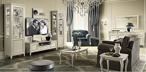 Έπιπλο τηλεόρασης λευκή πατίνα Ιταλίας (GIOT)-ΕΚΘΕΣΙΑΚΟ