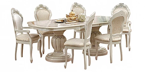 Καρέκλα τραπεζαρίας Ιταλίας εκρού LEONARDO (LEON)