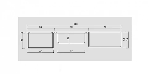 Έπιπλο εισόδου NOSTALGIA σε φινίρισμα καρυδιάς (NOST7)