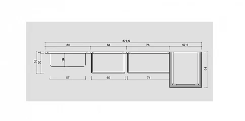 Έπιπλο εισόδου NOSTALGIA σε φινίρισμα καρυδιάς (NOST9)