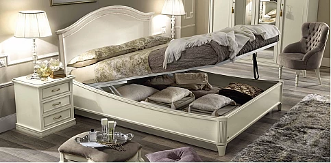 Κρεβάτι υπέρδιπλο με αποθηκευτικό χώρο πατίνα NOSTALGIA (NOCR19)