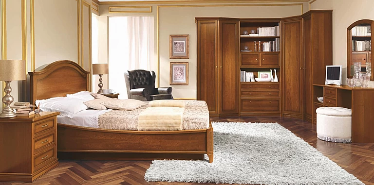 Κρεβάτι υπέρδιπλο Ιταλίας NOSTALGIA φινίρισμα καρυδιάς (GKEN2) ΥΠΕΡΔΙΠΛΟ ΚΡΕΒΑΤΙ