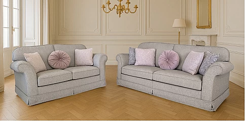 Σετ Σαλονιού TREVISO Κλασικό Ιταλικό Design – Χρώμα Άμμου (TREV2, TREV3)