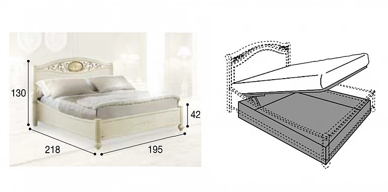 Κρεβάτι υπέρδιπλο με αποθήκευση Ιταλικό SIENA εκρού (SIENS2) -ΚΡΕΒΑΤΙΑ ΔΙΠΛΑ Κρεβάτι υπέρδιπλο με αποθήκευση Ιταλικό SIENA εκρού (SIENS2)  -ΚΡΕΒΑΤΙΑ ΔΙΠΛΑ