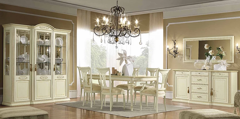 Μπουφές Ιταλίας σε πατίνα με σκάλισμα AVORIO (SIENA3) ΜΠΟΥΦΕΣ