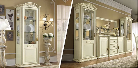 Βιτρίνα μονή σε πατίνα (SIENA-AVORIO)