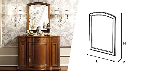 Καθρέφτης με χαρακτική ξύλου TORRIANI (TORI1)