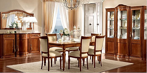 Μπουφές τραπεζαρίας κλασικός σε φινίρισμα καρυδιάς TORRIANI (TOR3)