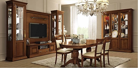 Τρίφυλλη κλασική βιτρίνα κερασιά TREVISO (ΤRΕV3)