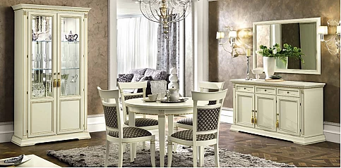 Τραπέζι τραπεζαρίας ροτόντα με επέκταση TREVISO (TREA2 ASH)