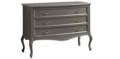 Κλασική συρταριέρα δωματίου σε γκρι πατίνα VERDI (VEFU3)