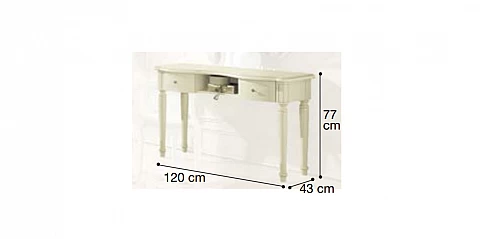 Γραφείο κλασικό κουρμπέ εκρού πατίνα (SIENA)