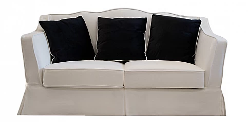 Σετ σαλονιού σε λευκό ύφασμα χειροποίητο (1432/1433) 