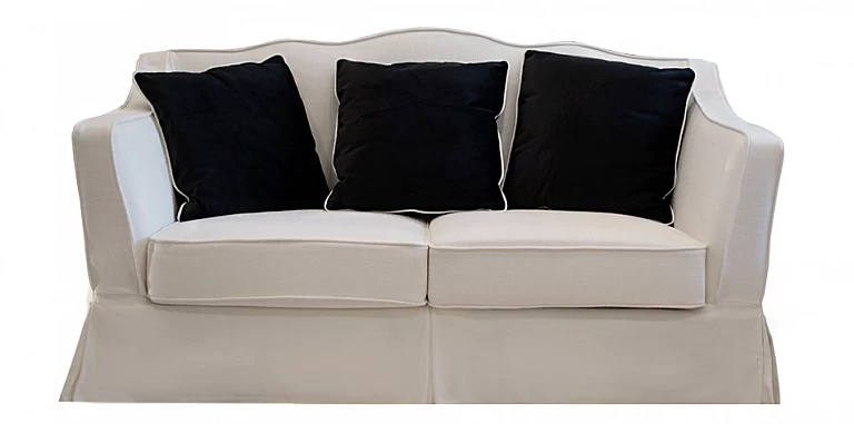 Σετ σαλονιού σε λευκό ύφασμα χειροποίητο (1432/1433) 2τμχ ΣΑΛΟΝΙΑ ΥΦΑΣΜΑΤΙΝΑ