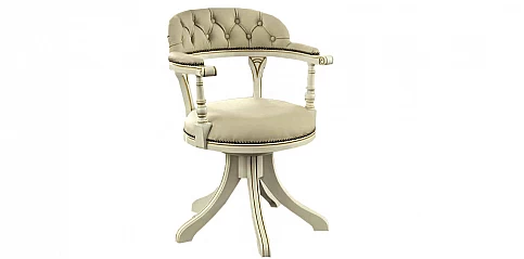 Πολυθρόνα γραφείου σε λευκή πατίνα TORRIANI (TREV ASH)