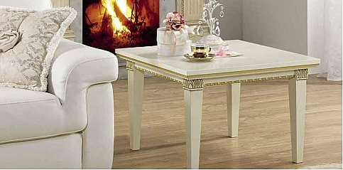 Τραπεζάκι πλαϊνό σε πατίνα με χρυσό φινίρισμα TREVISO (TREV2 ASH)