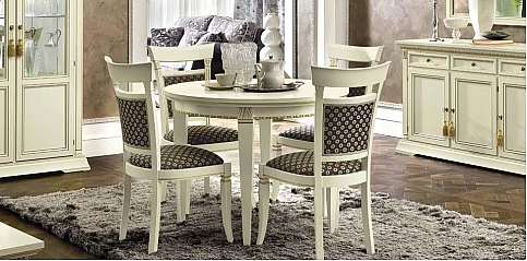 Τραπέζι τραπεζαρίας ροτόντα με επέκταση TREVISO (TREA2 ASH)