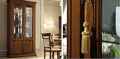 Δίφυλλη βιτρίνα κλασική κερασιά TREVISO (ΤRΕ2)***ΕΚΘΕΣΙΑΚΟ***