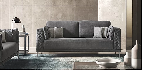 Διθέσιος καναπές μοντέρνος γκρι MOOD (MODG2)