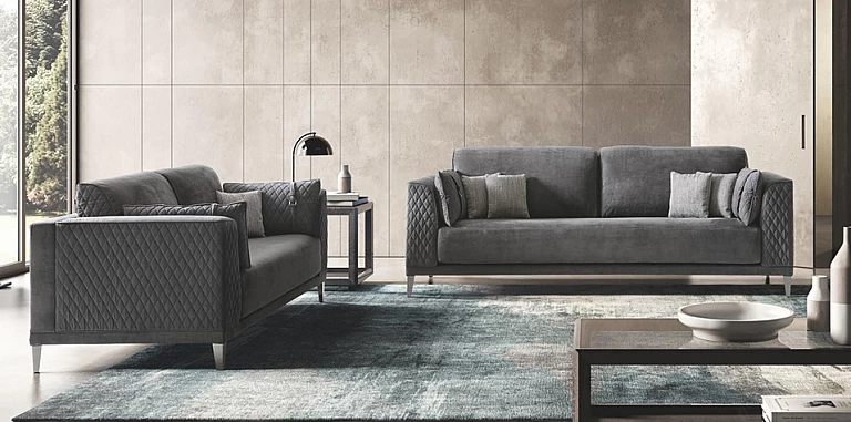 Σετ σαλόνι μοντέρνο γκρι MOOD (MOD2 SET) ΣΑΛΟΝΙΑ ΥΦΑΣΜΑΤΙΝΑ