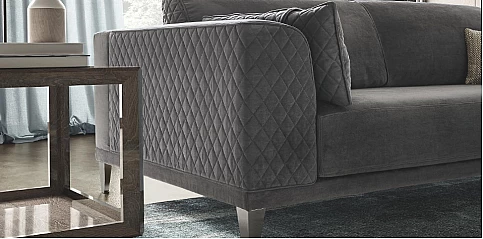 Διθέσιος καναπές μοντέρνος γκρι MOOD (MODG2)