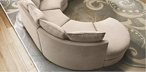 Μοντέρνος ημικυκλικός καναπές εκρού NEW YORK (NWY2)