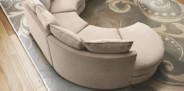 Μοντέρνος μικρός ημικυκλικός καναπές εκρού NEW YORK (NWY04) ΓΩΝΙΑΚΟΙ ΚΑΝΑΠΕΔΕΣ