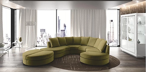 Μοντέρνος ημικυκλικός καναπές olive NEW YORK (NWY4)