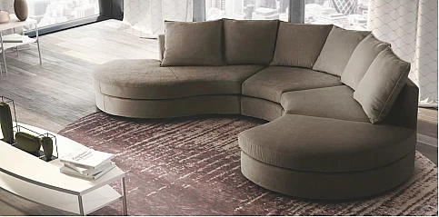 Μοντέρνος ημικυκλικός καναπές taupe NEW YORK (NWY19)