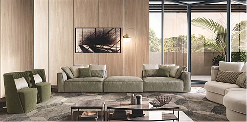 Τριθέσιος πολυμορφικός καναπές μοντέρνος (PIUMA1)