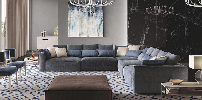 Γωνιακός καναπές μοντέρνος Ιταλικός (PIUMA3) ΓΩΝΙΑΚΟΙ ΚΑΝΑΠΕΔΕΣ