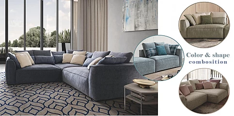 Καναπές γωνιακός μοντέρνος (PIUMA4)