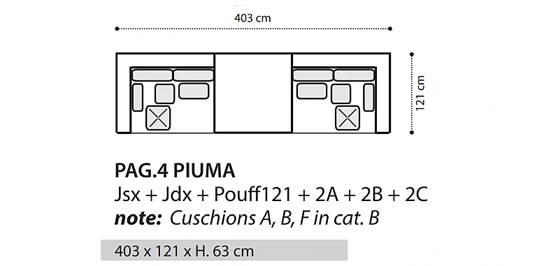 Τριθέσιος πολυμορφικός καναπές μοντέρνος (PIUMA1) ΚΑΝΑΠΕΣ ΤΡΙΘΕΣΙΟΣ
