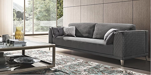 Τριθέσιος καναπές μοντέρνος γκρι MOOD (MODG3)