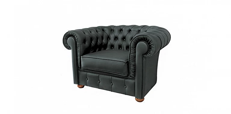 Πολυθρόνα Ιταλίας μαύρη CHESTER (CHES) ΠΟΛΥΘΡΟΝΕΣ ΜΠΕΡΖΕΡΕΣ