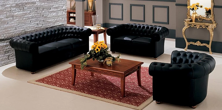 Πολυθρόνα Ιταλίας μαύρη CHESTER (CHES) ΠΟΛΥΘΡΟΝΕΣ ΜΠΕΡΖΕΡΕΣ