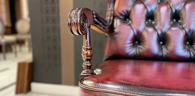 Πολυθρόνα γραφείου μπορντό δέρμα (210Β) ΠΟΛΥΘΡΟΝΑ ΓΡΑΦΕΙΟΥ