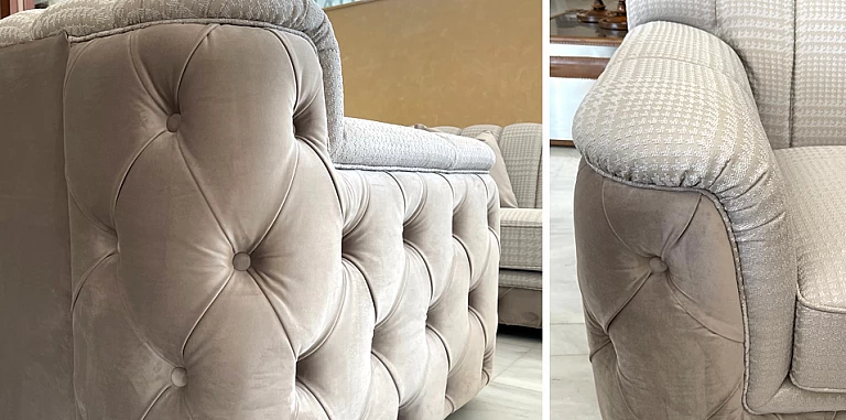 Σαλόνι καπιτονέ καρό (4336,4326) ΣΑΛΟΝΙΑ ΥΦΑΣΜΑΤΙΝΑ