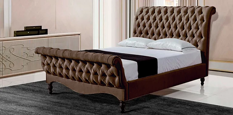 Κρεβάτι διπλό καπιτονέ βελούδο (KAFE) (160Χ200) Κρεβάτι διπλό καπιτονέ βελούδο (KAFE) (160Χ200)